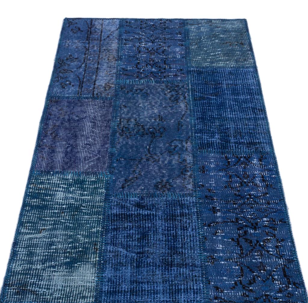 Apex Patchwork Halı Mavi 26062 80 x 150 cm