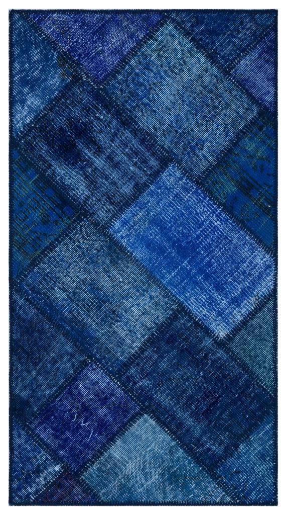 Apex Patchwork Halı Mavi 26081 80 x 150 cm