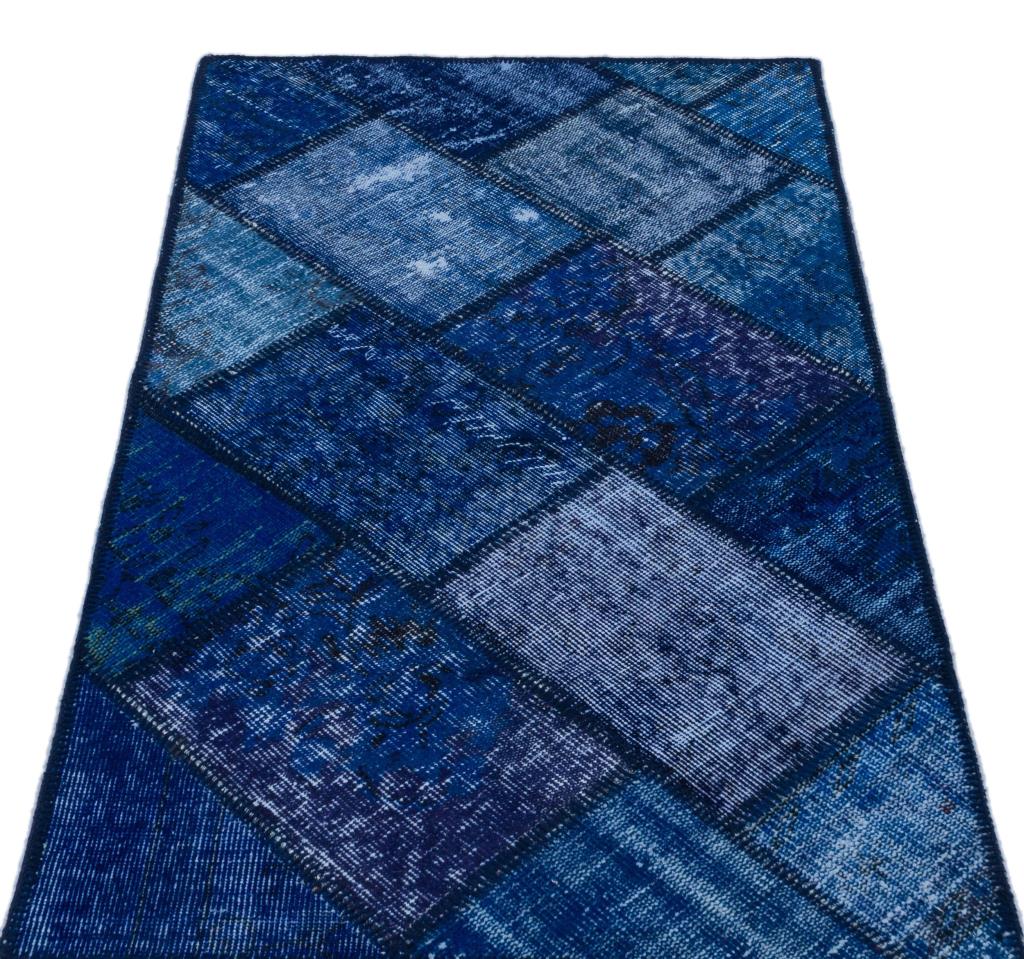 Apex Patchwork Halı Mavi 26091 80 x 150 cm