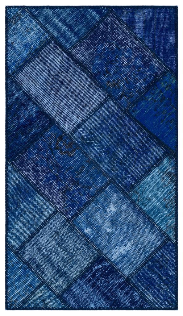 Apex Patchwork Halı Mavi 26091 80 x 150 cm
