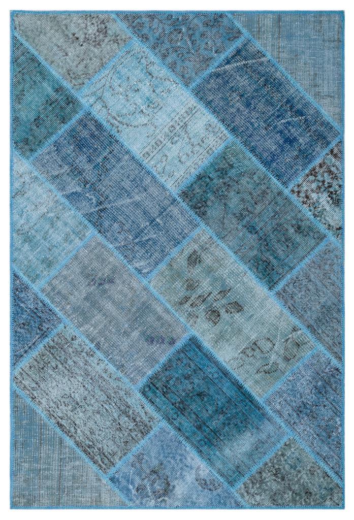 Apex Patchwork Halı Mavi 26605 120 x 180 cm