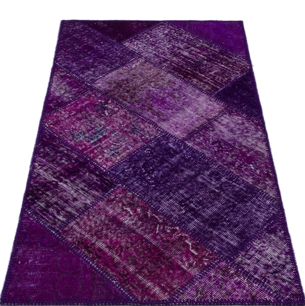 Apex Patchwork Halı Mor 25927 80 x 150 cm