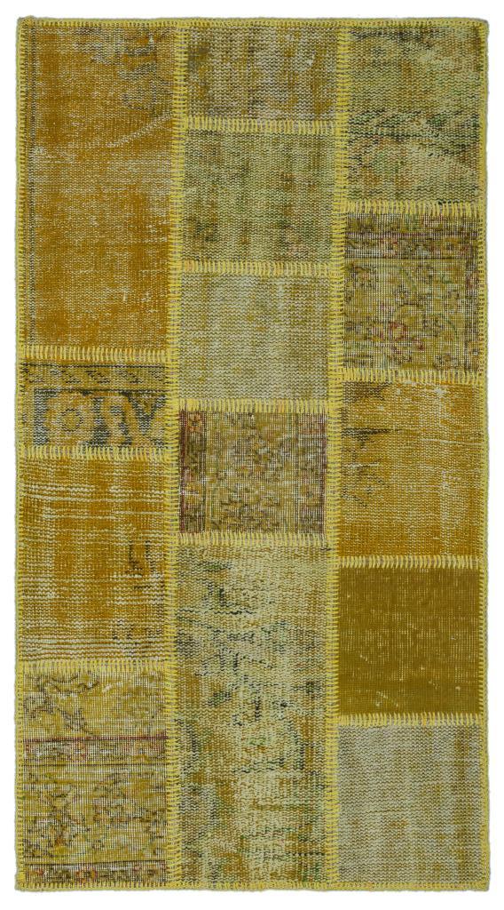 Apex Patchwork Halı Sarı 25884 80 x 150 cm