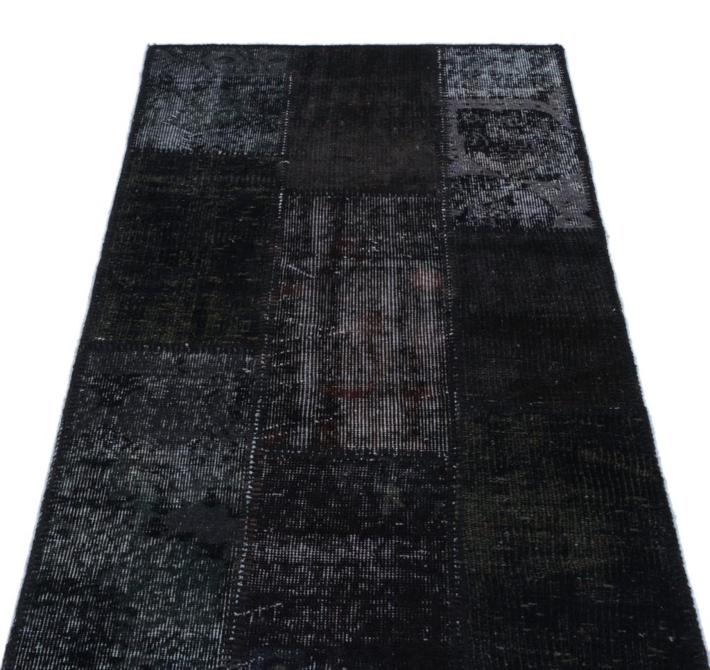 Apex Patchwork Halı Siyah 24753 80 x 150 cm