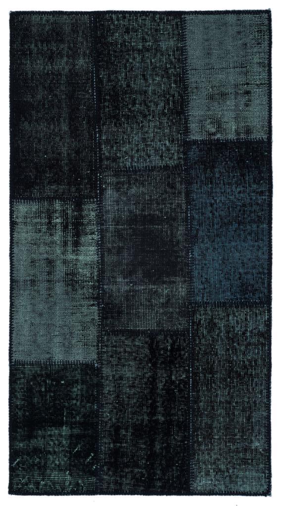 Apex Patchwork Halı Siyah 25885 80 x 150 cm