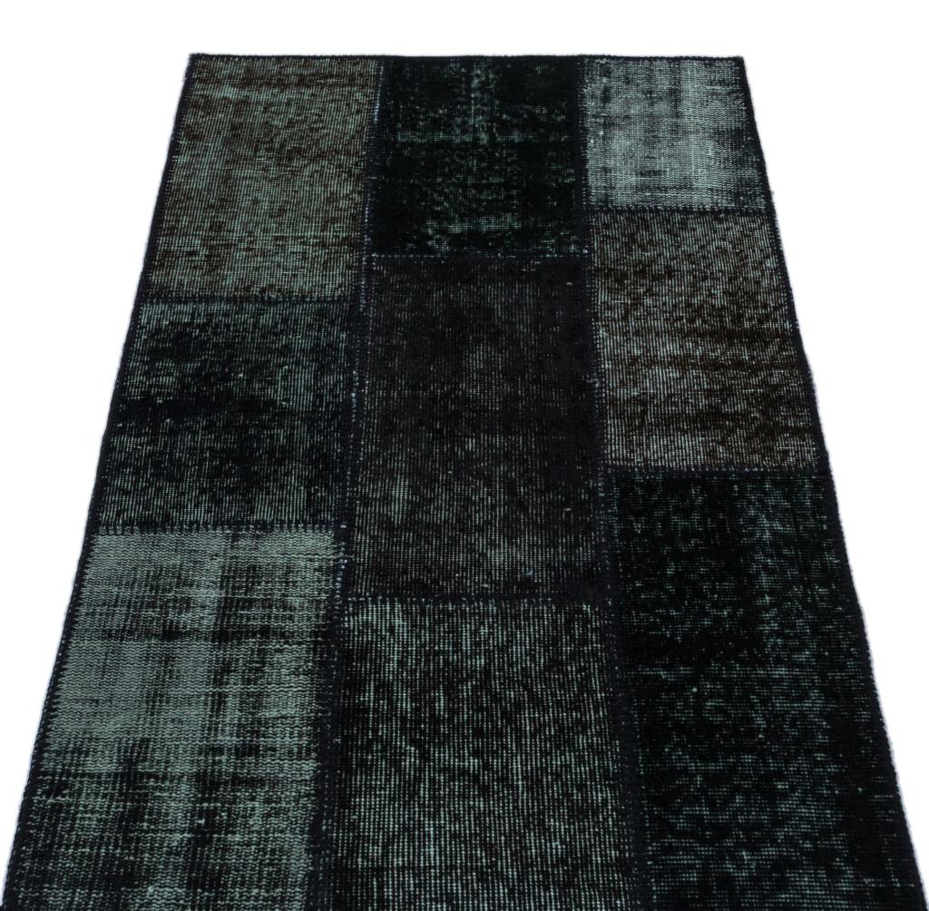 Apex Patchwork Halı Siyah 25955 80 x 150 cm