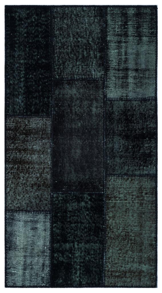 Apex Patchwork Halı Siyah 25955 80 x 150 cm