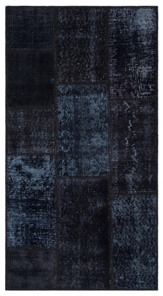 Apex Patchwork Halı Siyah 26141 80 x 150 cm