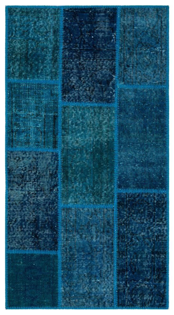 Apex Patchwork Halı Turkuaz 25967 80 x 150 cm