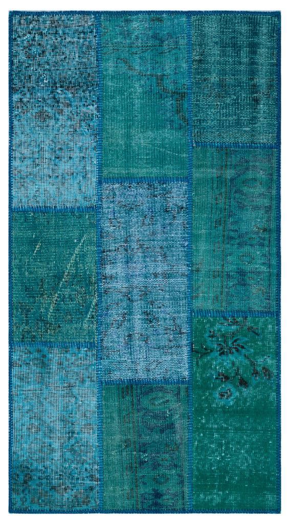 Apex Patchwork Halı Turkuaz 25977 80 x 150 cm