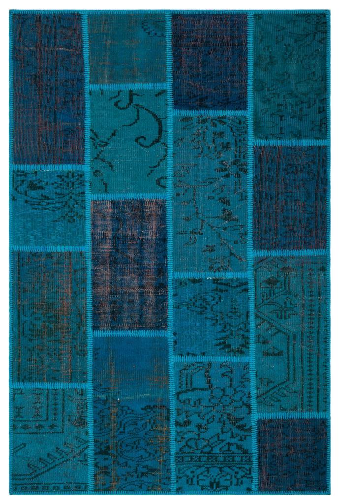 Apex Patchwork Halı Turkuaz 26547 120 x 180 cm