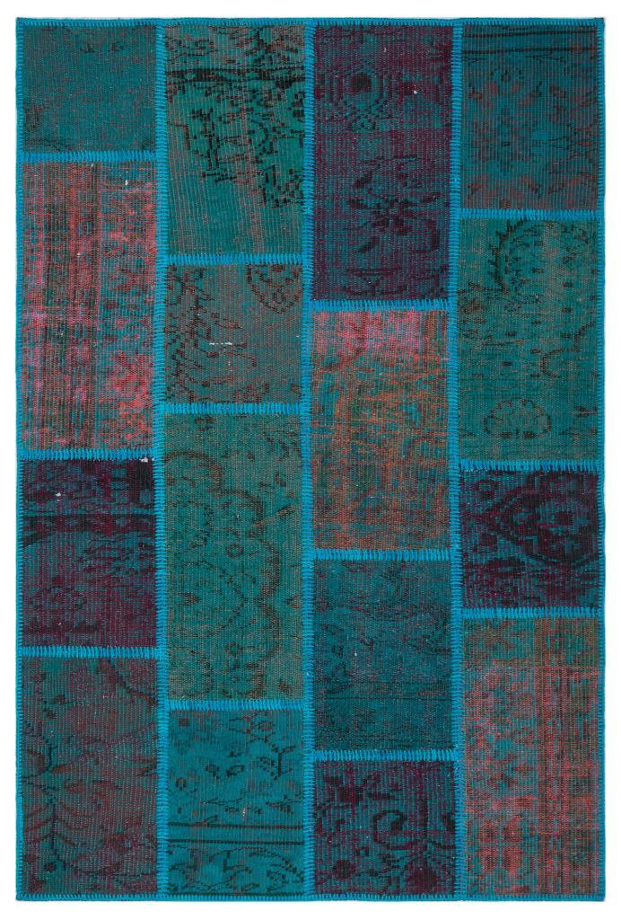 Apex Patchwork Halı Turkuaz 26628 120 x 180 cm