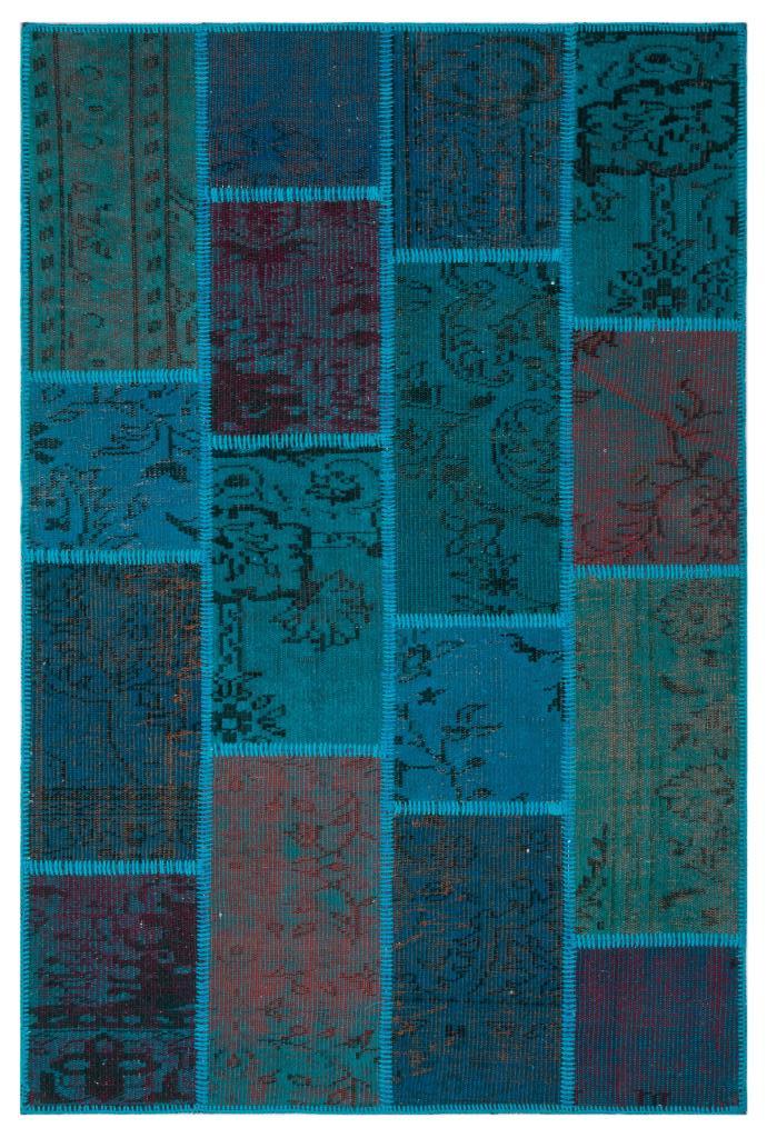Apex Patchwork Halı Turkuaz 26659 120 x 180 cm