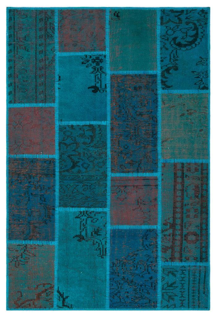 Apex Patchwork Halı Turkuaz 26694 120 x 180 cm