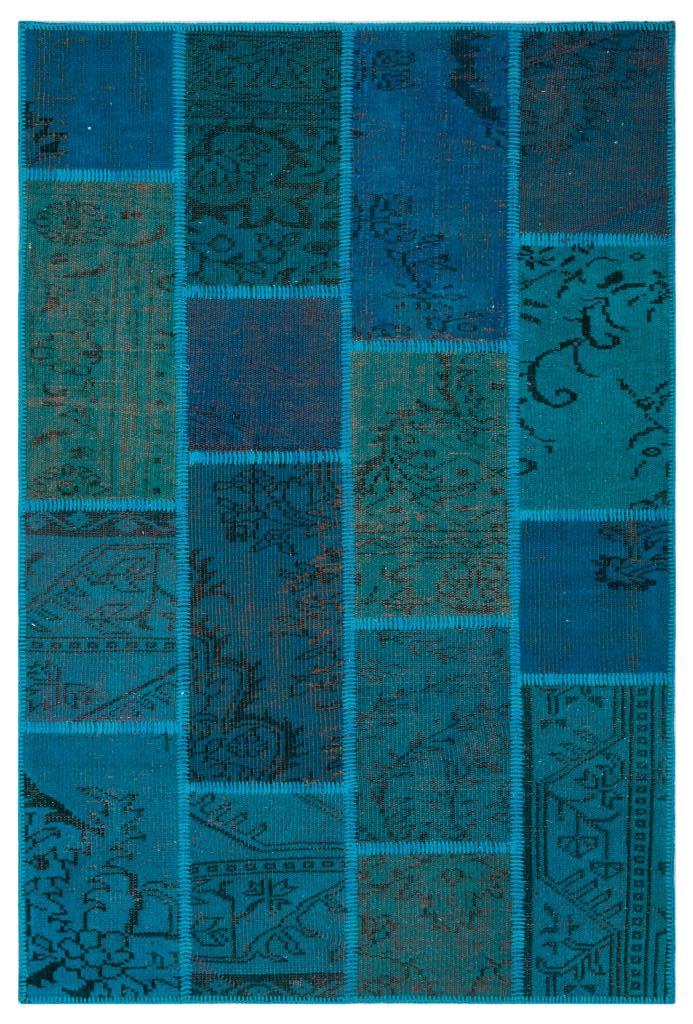 Apex Patchwork Halı Turkuaz 26697 120 x 180 cm