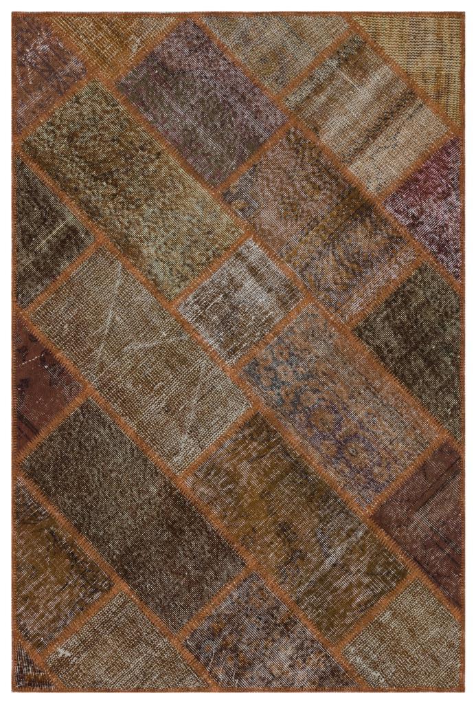 Apex Patchwork Unique Kahve 31110 120 x 180 cm