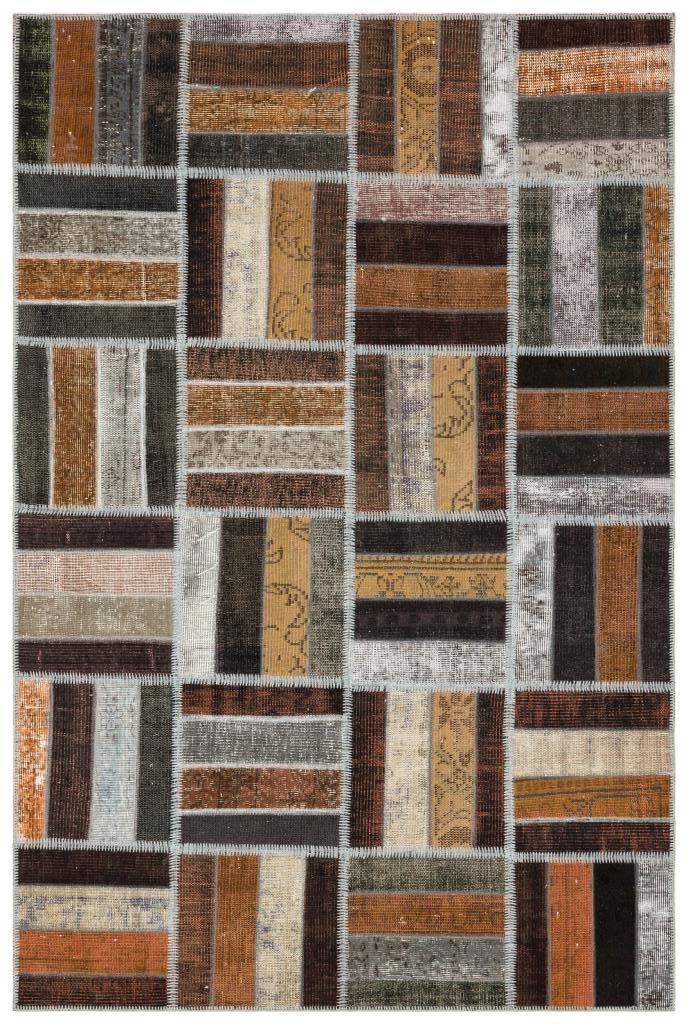 Apex Patchwork Unique Kahve 35866 161 x 243 cm