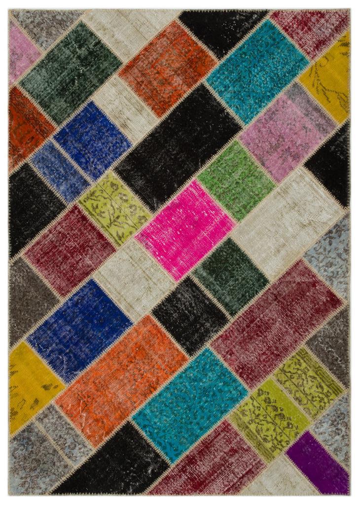 Apex Patchwork Unique Multi Naturel 21669 160 x 233 cm